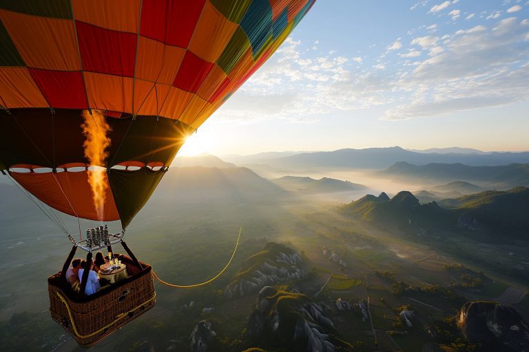 Aventure en montgolfière : une vue imprenable sur le luxe du ciel