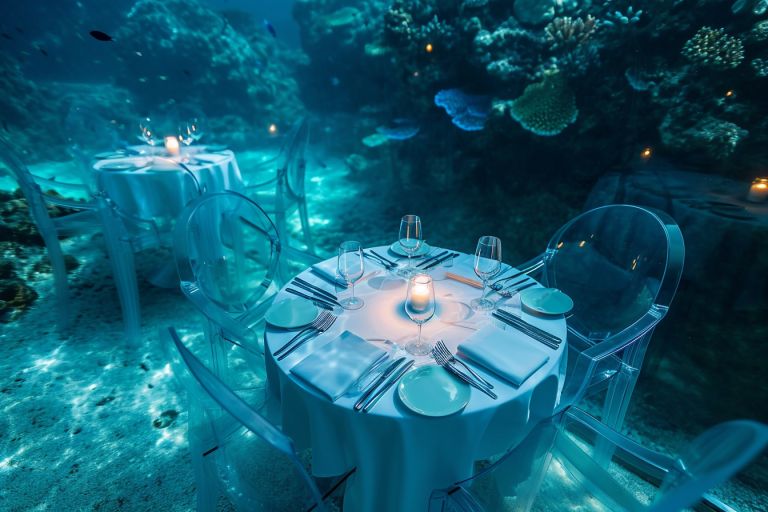 dîner sous-marin aux maldives : plongée culinaire dans les profondeurs