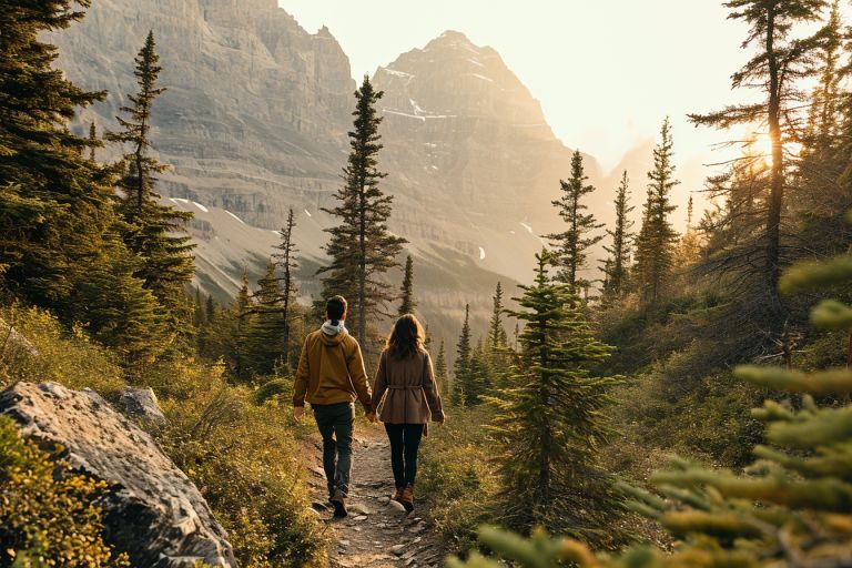 randonnée de luxe dans les montagnes rocheuses canadiennes
