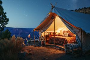 sous les étoiles du grand canyon : expérience de camping haut de gamme