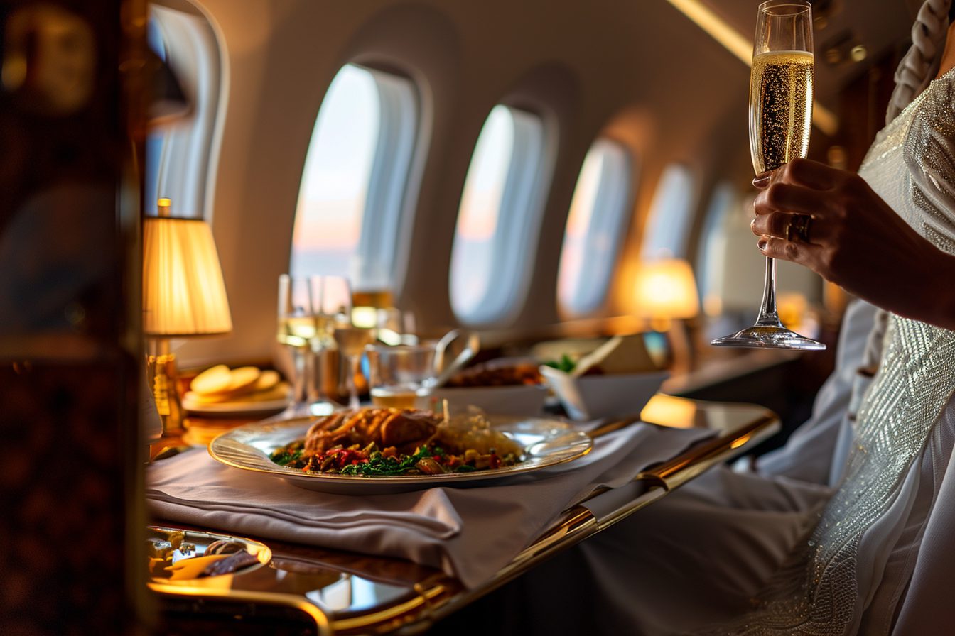 vol en première classe avec emirates : plaisirs culinaires et confort inégalé